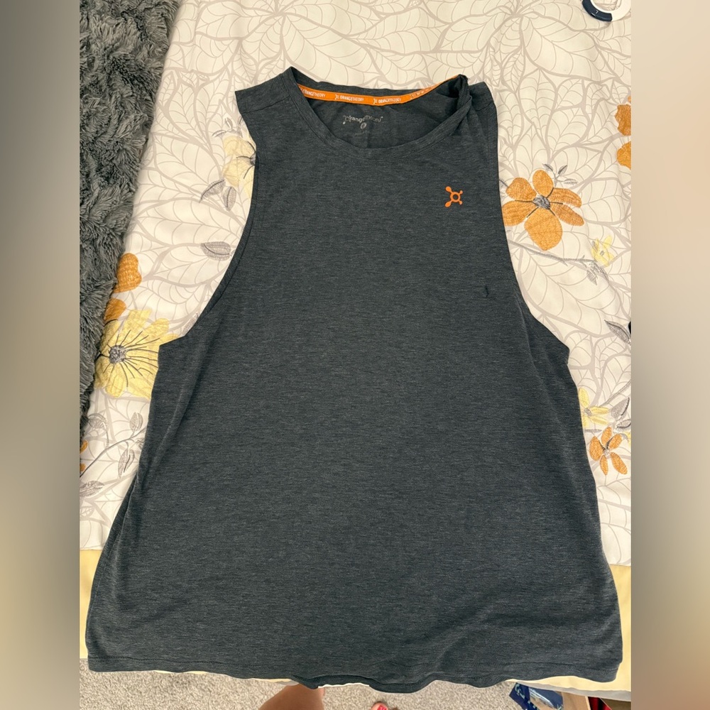 Orangetheory Charcoal Tee with Bright Orange Highlights